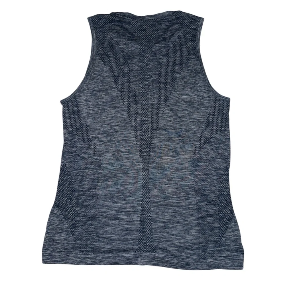 Alo Yoga Seamless Performance Tank Top Heather Navy Gray Women’s Size M - Picture 2 of 5